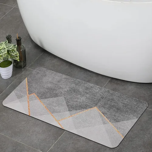 Miniatura 11 de Stiio Alfombrillas de baño para el baño, superabsorbentes de secado rápido, alfombras de goma antideslizantes delgadas para el baño que pasan debajo