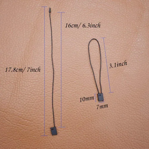 Miniatura 2 de Sujetadores de etiqueta de cadena colgante de 7 pulgadas de nailon con cierre a presión Pin Loop Fastener Lazos de gancho 1000 piezas (negro)