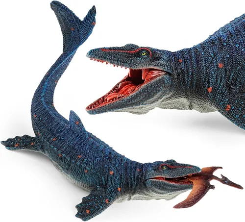 EOIVSH Gran Figura de Juguetes de Mosasaurus, Gran Protector del Océano Mosasaurus Mordiendo a un Pterosaurio, Figura de Dinosaurio Monstruo Marino