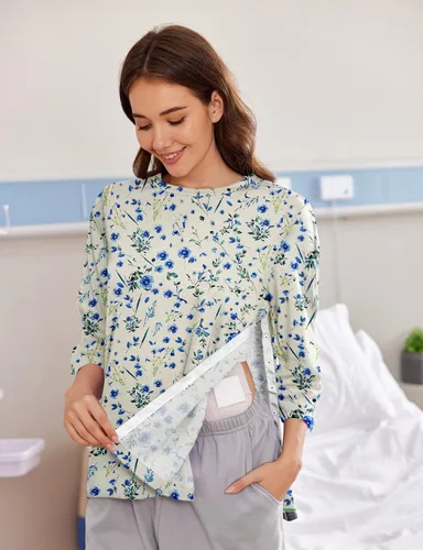 Miniatura 5 de Camisetas Deyeek para Mujeres Después de Cirugía de Hombro Desmontables Mangas 3/4 Tops para Después de Cirugía de Manguito Rotador Ropa Adaptativa
