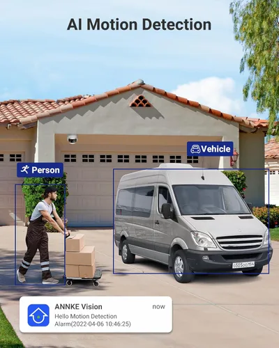 Miniatura 4 de ANNKE FCD600 Cámara de seguridad PoE para exteriores con lente dual de 180° de campo de visión, cámara de vigilancia IP de 6MP con soporte