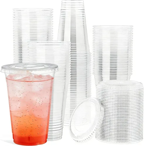 Miniatura 13 de 240 tazas pequeñas de plástico transparente para condimentos con tapas, recipientes de porciones de 1 oz, ideales para condimentos, aderezos