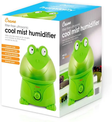 Miniatura 4 de Crane Humidificador ultrasónico de niebla fresca Animal para dormitorio de niños y guardería, 1 galón, fácil de limpiar, configuraciones ajustables