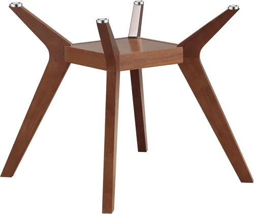 Coaster Home Furnishings - Paxton - Base de mesa de comedor de madera - Cuatro patas angulares, estante cuadrado abierto, diseño curvado boomerang -