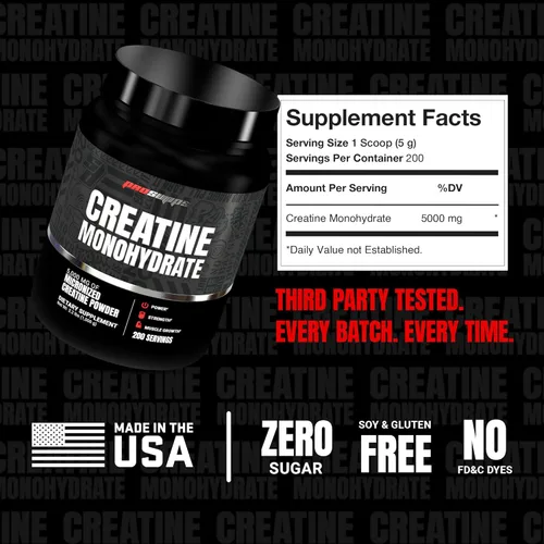 Miniatura 5 de ProSupps Monohidrato de creatina en polvo para hombres y mujeres, sin sabor, 5000 mg de creatina micronizada, suplemento de entrenamiento