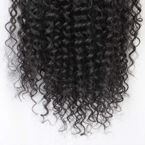 Miniatura 8 de Vigorous Extensión de Cola de Caballo con Cordón de 14 Pulgadas Afro Rizada Corta y Crespa para Mujeres Africanas Colas de Caballo Esponjosas