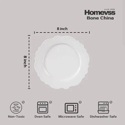 Miniatura 7 de HomeVss, Nuevo Juego de Vajilla de Porcelana de Hueso con Relieve Winds, Servicio para 4-20 Piezas Vientos en relieve