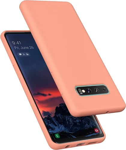 Miniatura 9 de Funda diseñada para Galaxy S10 Plus de 6.4 pulgadas, S10+ de gel de silicona líquida a prueba de golpes, funda de forro de tela de microfibra suave