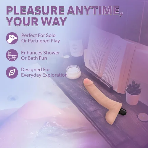 Miniatura 7 de Consolador vibrador Blush de 5.5 pulgadas para principiantes, 10 funciones vibratorias para estimulación intensa, estimulación del punto G, polla