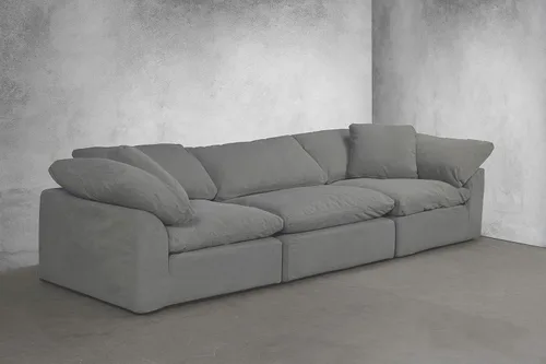 Miniatura 2 de Sunset Trading Cloud Puff - Sofá modular de 3 piezas, color gris