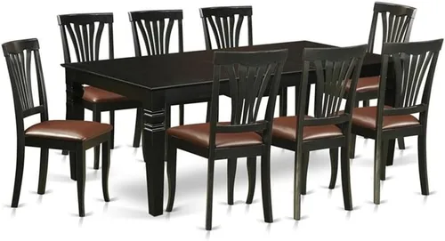 Miniatura 16 de East West Furniture LGAV5-BCH-W - Juego de cocina de 5 piezas que incluye una mesa de comedor rectangular con hoja de mariposa y 4 sillas de asiento