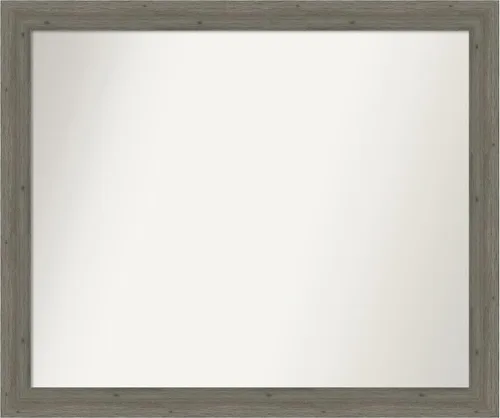 Miniatura 286 de Amanti Art Espejo de pared personalizado no biselado (24.5 x 24.5 pulgadas), marco gris marrón alta, varios tamaños personalizados, espejo de baño