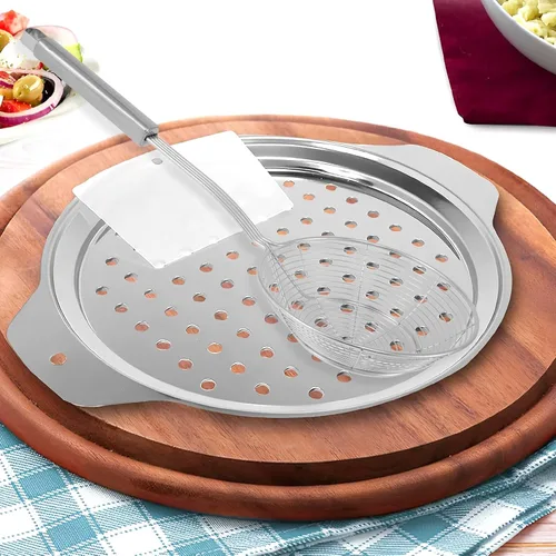 Miniatura 7 de Spaetzle Maker - Juego de tapas, olla para hacer fideos de huevo con raspador, colador de espaguetis alemán, colador de araña, cuchara, colador