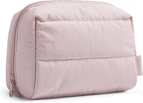 Miniatura 10 de BAGSMART Pequeña bolsa de maquillaje, bolsa de cosméticos de viaje, bolsa de maquillaje pequeña con cremallera, bolsa de aseo resistente al agua