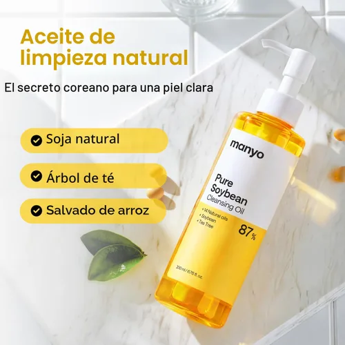Miniatura 4 de MANYO Aceite de Limpieza Puro Limpiador Facial Coreano, Derrite Puntos Negros, Eliminación Diaria de Maquillaje con Aceite de Argán, Cuidado