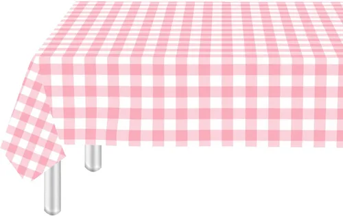 Miniatura 11 de Paquete de 3 manteles rectangulares desechables de 54 x 108 pulgadas, manteles de plástico a cuadros azules y blancos, para fiestas de cumpleaños
