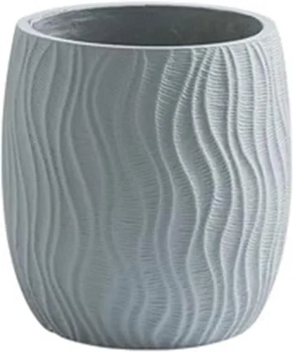 Miniatura 11 de Flower Pots Floor Plant Pots Cement Large Round Planters Simple Water Pattern Pattern Solid Color Green Plants Floriculture Flower Pots Plant Beige