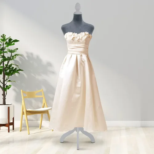 Miniatura 2 de Maniquí femenino de torso y cuerpo de maniquí con forma de maniquí de altura ajustable de 49.6 a 63.4 pulgadas con trípode de madera para ventana
