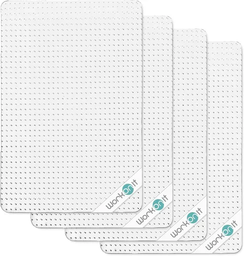 Miniatura 10 de WorkOnIt Tapete para silla de oficina, 30 x 48 pulgadas, tapete transparente para silla de escritorio para alfombra de pelo bajo, protector de piso