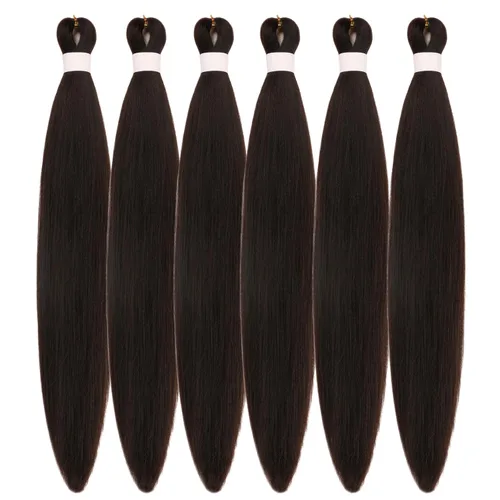 Miniatura 45 de Cabello trenzado verde azulado preestirado, hipoalergénico, sintético, color azul aguamarina, para trenzas y giros, extensiones de cabello largo