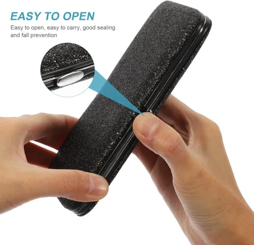 Miniatura 2 de FRCOLOR Estuche organizador de pinzas de pestañas, bolsa portátil para pinzas de extensión de pestañas, 7 posiciones, esquinas redondeadas, caja