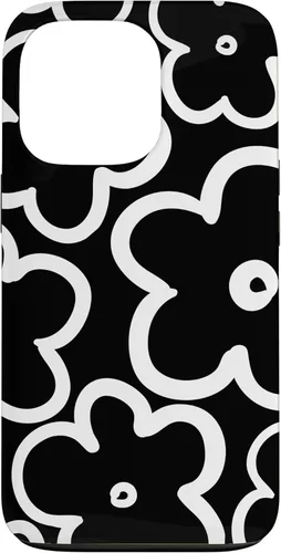 Miniatura 10 de Cute Flower Pattern Large Wildflower Black and White Floral Case for iPhone 17