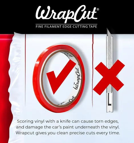 Miniatura 3 de VViViD Wrap Cut cinta para corte de bordes de vinilo 32 pies (10 m) (4 rollos + rasqueta)