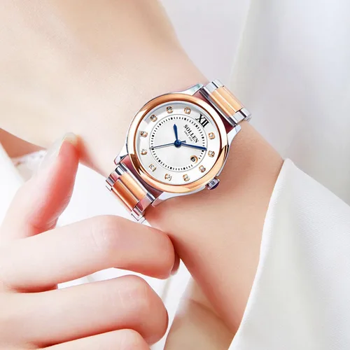 Miniatura 2 de Reloj de cuarzo para mujer, relojes analógicos de cuarzo de moda impermeables para mujer