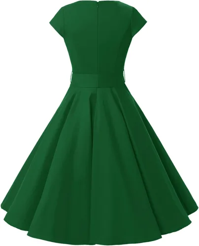 Miniatura 70 de Dressystar - Vestidos clásicos de fiesta con mangas casquillo, estilo Rockabilly y retro de la década de 1950