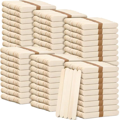 Sintuff 2500 palitos de madera de 6 pulgadas para manualidades, espátulas aplicadoras de cera de madera a granel, palitos multiusos para eliminación