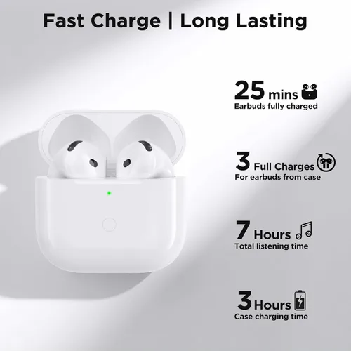 Miniatura 6 de Funda de carga inalámbrica para Airpods de 4ª generación, cargador de repuesto con emparejamiento rápido, puerto de carga tipo C compatible