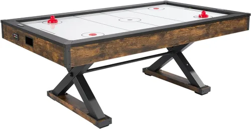 VEVOR Mesa de hockey de aire de 84 pulgadas, juego de mesa de arcada para interiores con 2 empujadores, 2 discos, marcador electrónico, patas en