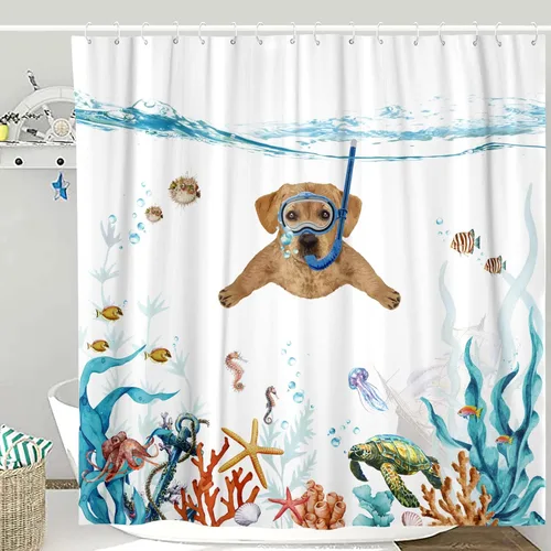 Miniatura 12 de Cortina de Ducha Divertida de Gato Lindo Divertido Árbol de Gato de Dibujos Animados Cortinas de Ducha para Baño Boho Anime Gatitos Niños Granja