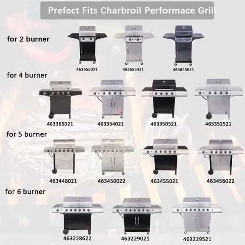 Miniatura 2 de Recambios de parrilla para Charbroil Performance 463448021 463449021 463365021 5 quemador 463351021 463352521 4 quemadores de parrilla de gas