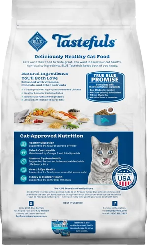 Miniatura 2 de Blue Buffalo Tastefuls Active - Alimento seco para gatos, fabricado en los Estados Unidos con ingredientes naturales, receta de pollo y arroz