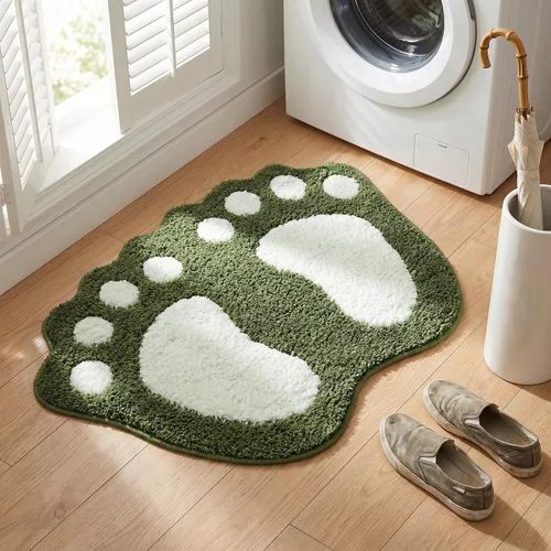 Miniatura 9 de TOPCHANCES Tapete de baño, antideslizante y grande para pies grandes, tapete de baño absorbente de agua, tapete de microfibra para inodoro, tapete