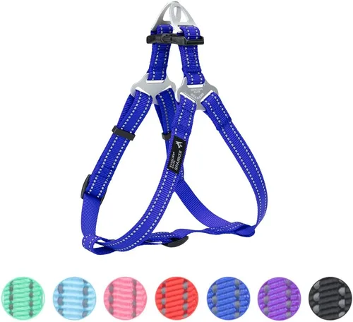 Miniatura 9 de EXCELLENT ELITE SPANKER Arnés sin tirones ajustable de nailon fácil de poner, correa para el pecho con reflectante y anillo de correa para perros