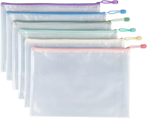Miniatura 2 de Tamaki Paquete de 6 Bolsas de Malla con Cremallera Impermeables Bolsas con Cremallera Duraderas para Organización, Bolsa para Tableros