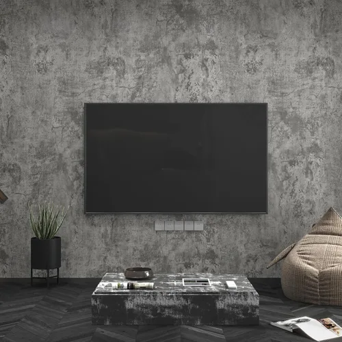 Miniatura 8 de Papel tapiz de hormigón agrietado gris grueso de 12"x79" despegable y adhesivo (Muestra) Impermeable Papel de contacto de cemento gris Vinilo DIY