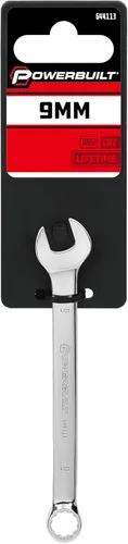 Miniatura 6 de Powerbuilt Llave combinada métrica de 0.354 in, caja de doble extremo de 12 puntos y extremo abierto, desplazamiento de 15 grados - 644113