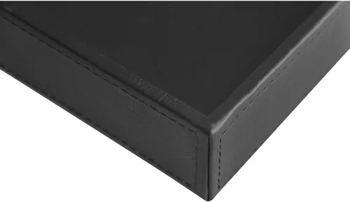 Miniatura 3 de Vixdonos Bandeja de valet, organizador de mesita de noche, bandeja de cuero para perfumes, joyas, llaves y control remoto en mostrador o aparador