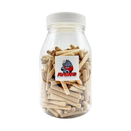 Miniatura 20 de 3/8" x 1 1/2" - Paquete de 500 pasadores de madera - Secados al horno, estriados y biselados (3/8" x 1 1/2", 500 unidades)