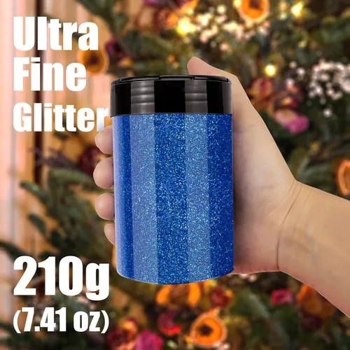Miniatura 4 de Estanoite - Polvo de purpurina ultra fina iridescente 7.41Oz/210g, purpurina de resina arcoíris, copos PET, lentejuelas, chips epoxi, copos