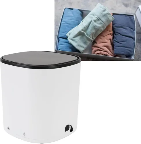 Miniatura 8 de Lavadora pequeña de 2000 mAh recargable portátil con cesta de drenaje para calcetines de ropa interior, mini máquina de lavandería compacta