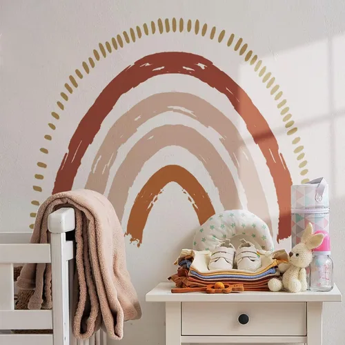 Miniatura 10 de funlife Calcomanías de pared pequeñas de arco iris bohemio para despegar y pegar, autoadhesivas, coloridas calcomanías de pared para decoración