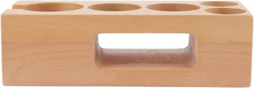 Miniatura 6 de Soporte de pisón de café, estación de espresso antideslizante de madera para café hogar (L)