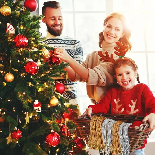Miniatura 6 de JUNEBRUSHS 600 ganchos para adornos de Navidad, ganchos para adornos con cuerda de adorno a presión para árbol de Navidad, fiestas, decoraciones Oro