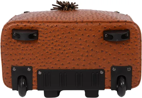 Miniatura 6 de JKM & Company Bolsa con ruedas para laptop para mujer, maletín con ruedas de diseño, se adapta a portátiles de 13 a 17 pulgadas, estuche para Marrón