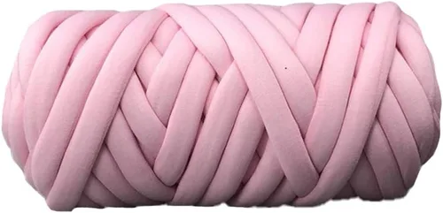 Miniatura 8 de Estambre de algodón súper grueso para tejer mantas a mano Rosa claro