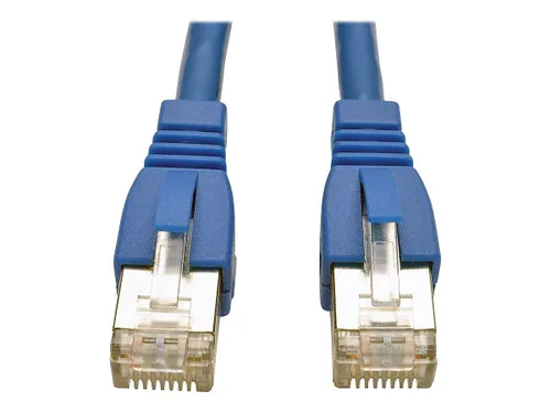 Miniatura 48 de Tripp Lite Cable Ethernet Cat6a 10G, cable de conexión de red STP moldeado sin enganches (RJ45 M/M), negro, 35 pies/34.8 ft, garantía